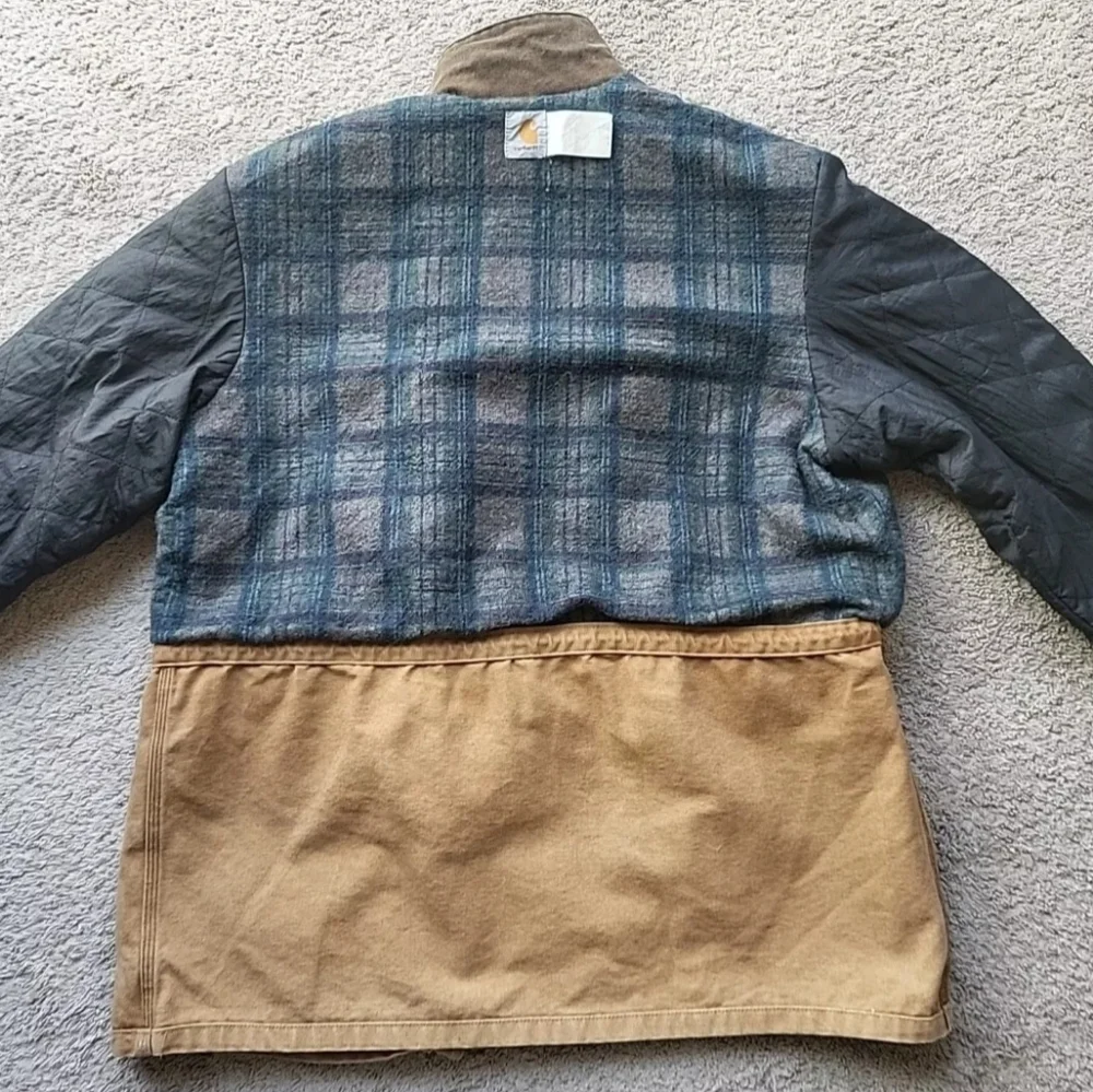 Vintage Carhartt Chore Jacket Men Large Blanket Lined Barn Work Duck Canvas - Picture 5 of 16